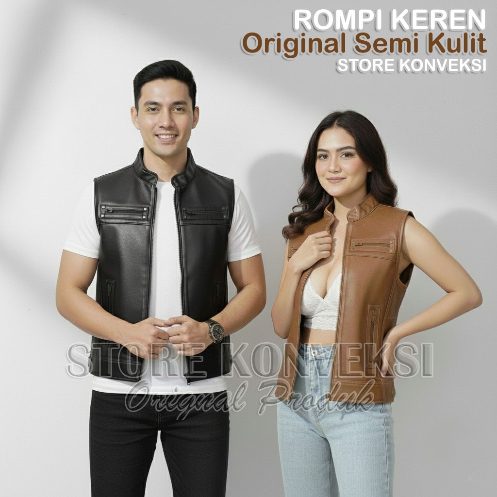 Jual Rompi Kulit Pria / Rompi Murah / Rompi Touring / Rompi Motor Semua ...