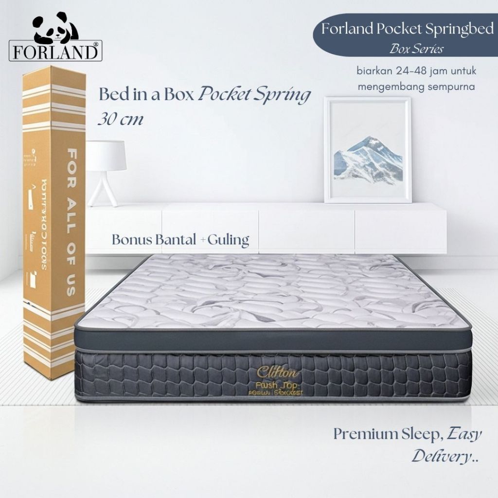 Jual Forland Springbed Pocket Spring In A Box - Plushtop Series ...