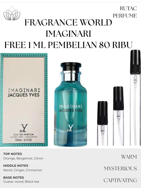 Decant Parfum Fragrance World Imaginari Original 2ml 5ml 10ml | Parfum Unisex | Parfum Tester + imaginari-10ml