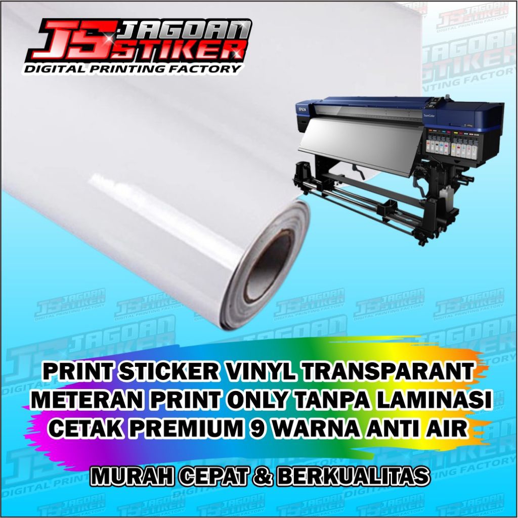 Jual PRINT Sticker Transparant Custom Bandung | Shopee Indonesia