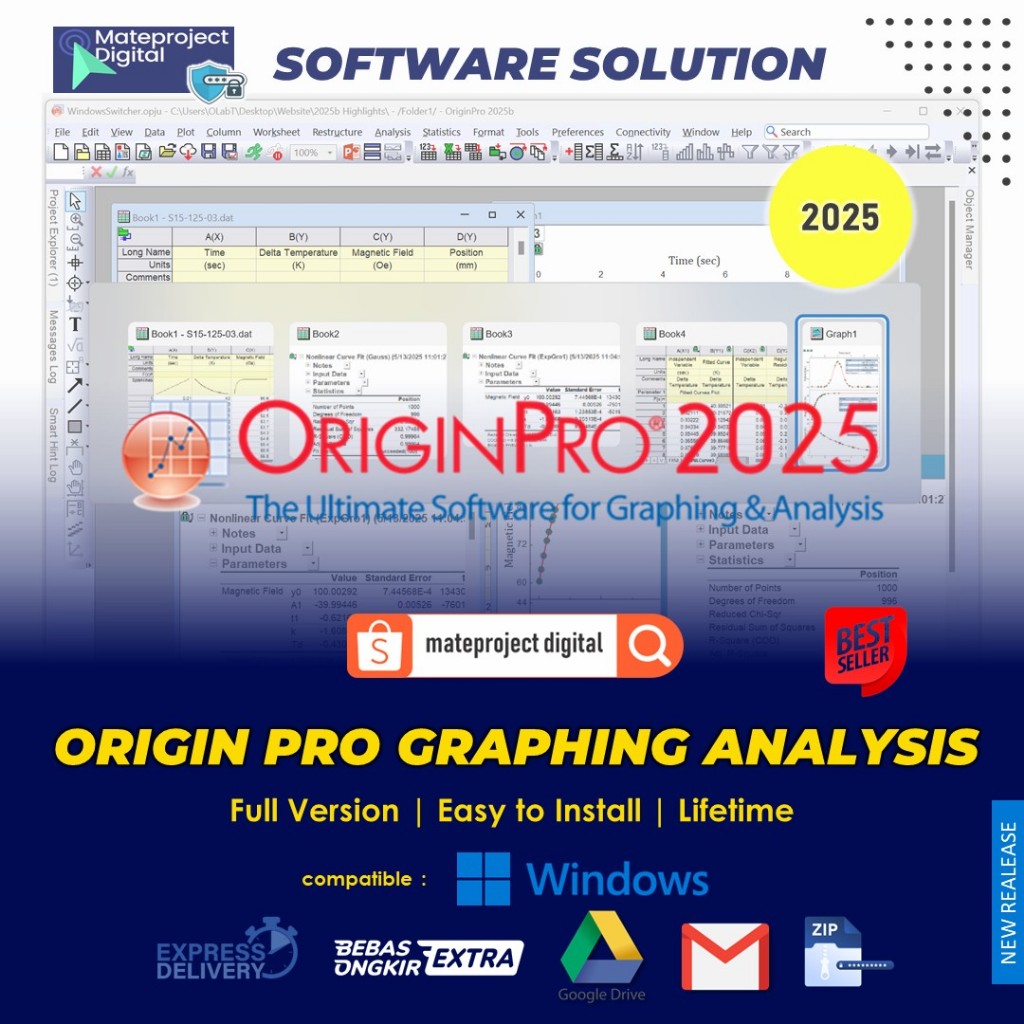 Jual Origin Pro 2025 2024 SR1 Full Version Lifetime Software Analisis ...