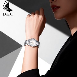 DGC 30211 Jam Tangan Wanita Classic Quartz Dual Tone Stainless Vintage Mewah Berkelas (BOX + BATERAI + PEMOTONG JAM)