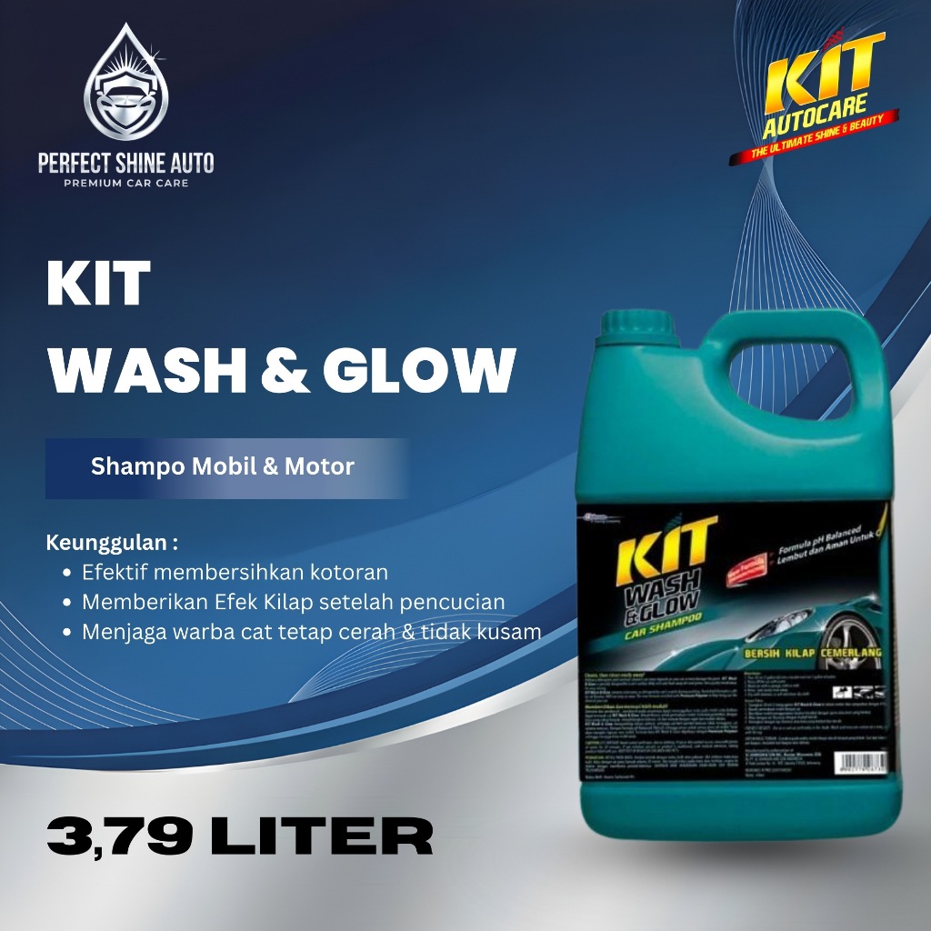 Jual Kit Wash & Glow Shampoo Mobil Galon 3.7L - Shampo Cuci Mobil ...