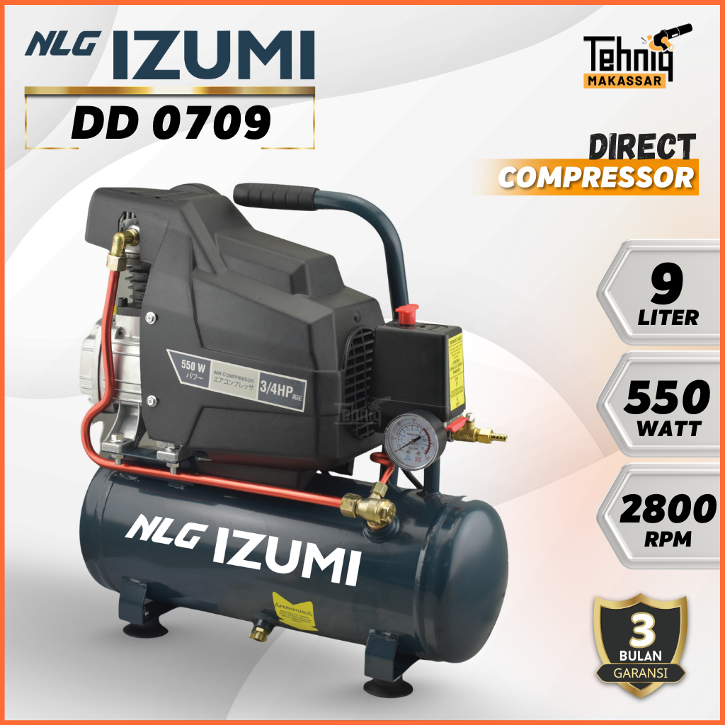 Jual Kompresor Angin Listrik NLG DD-0709 / IZUMI DD-0709 Direct Driven ...