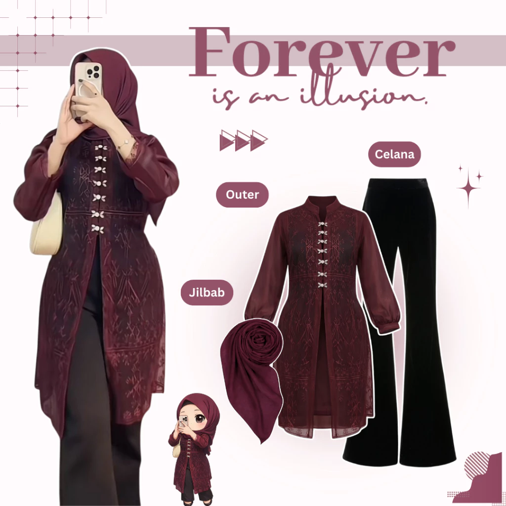 One Set Kondangan Hijab Elegan Adem Nyaman