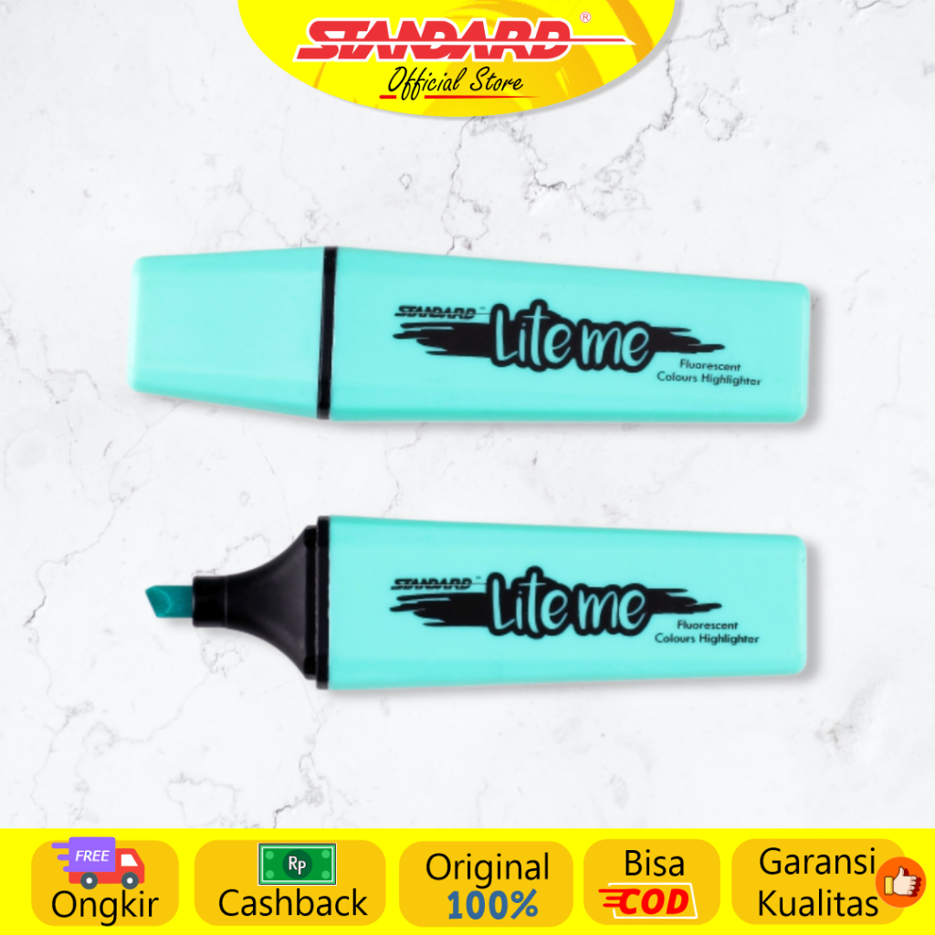 Standard - Lite Me Square Warna Pastel ( Highlighter / Text Marker / Penanda Warna ) (4)