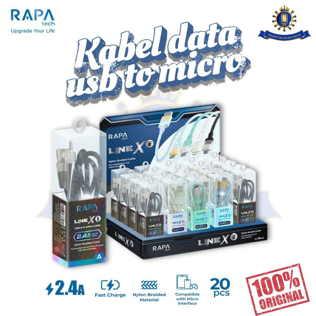Jual RAPAtech DG1025 (1 Bok Isi 20) DATA CABLE USB-A To Micro Fast ...