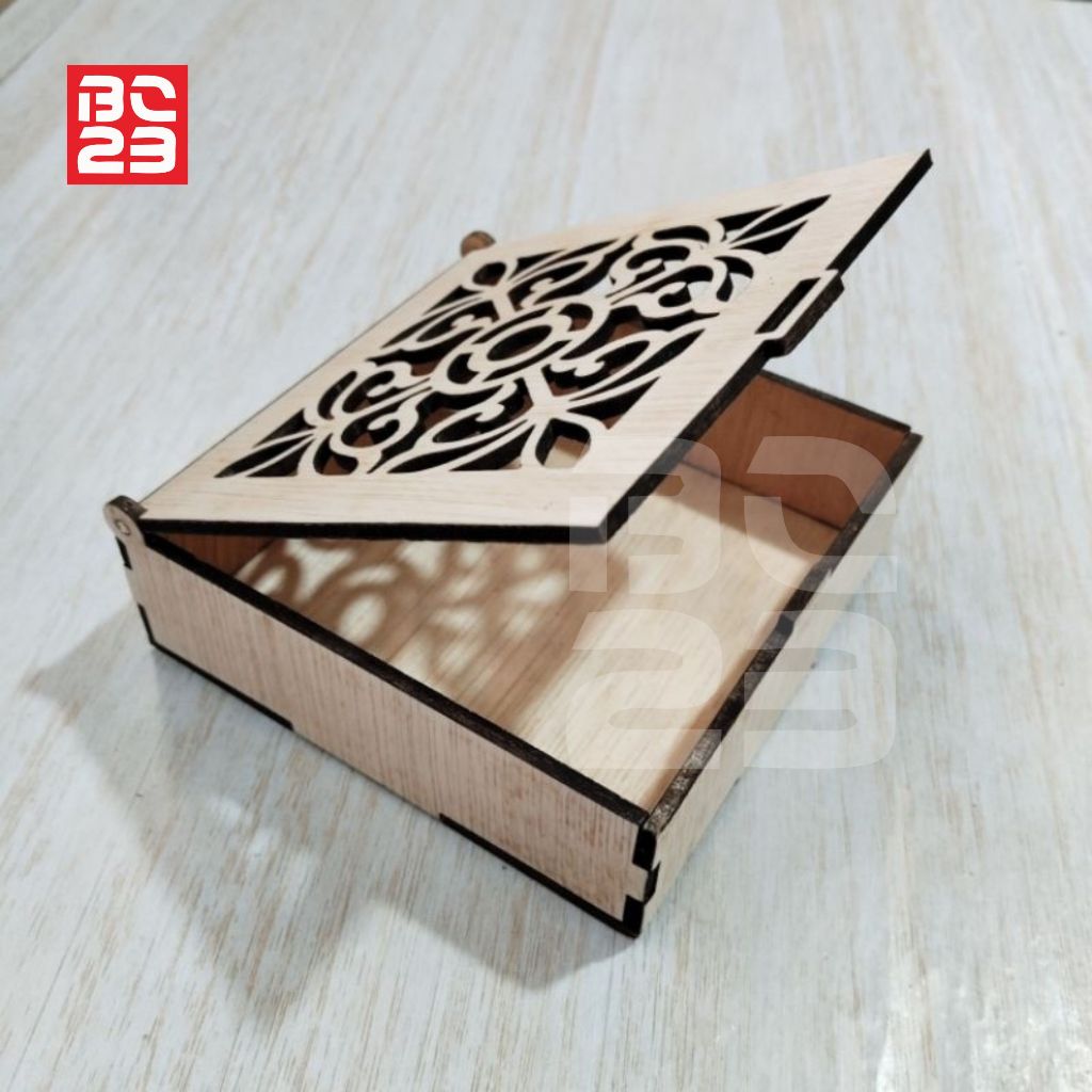 Jual BOX KAYU MINIMALIS SERBAGUNA ORNAMEN KRAWANGAN 10X10X3 CM BUKA ...