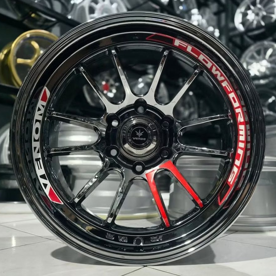 Jual velg ring 18 venom verde flow forming lebar 9 velg racing r18 velg ...
