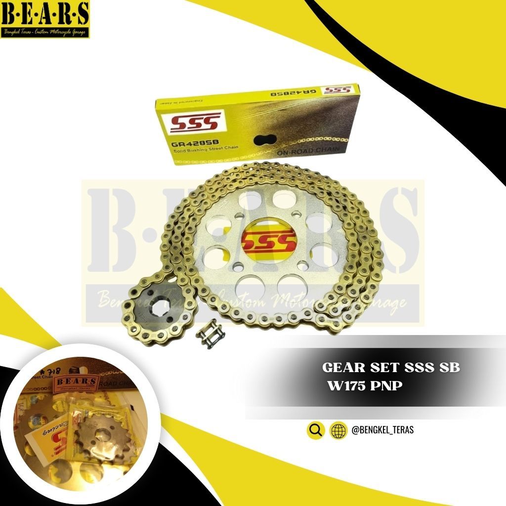 Jual Gear dan Rantai Set Kawasaki W175 merk SSS Original | Shopee Indonesia