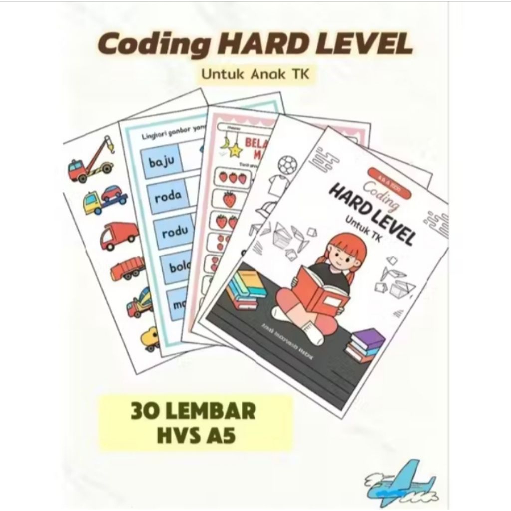 Jual Worksheet Coding Anak TK Full Color Isi 30 Lembar | Shopee Indonesia