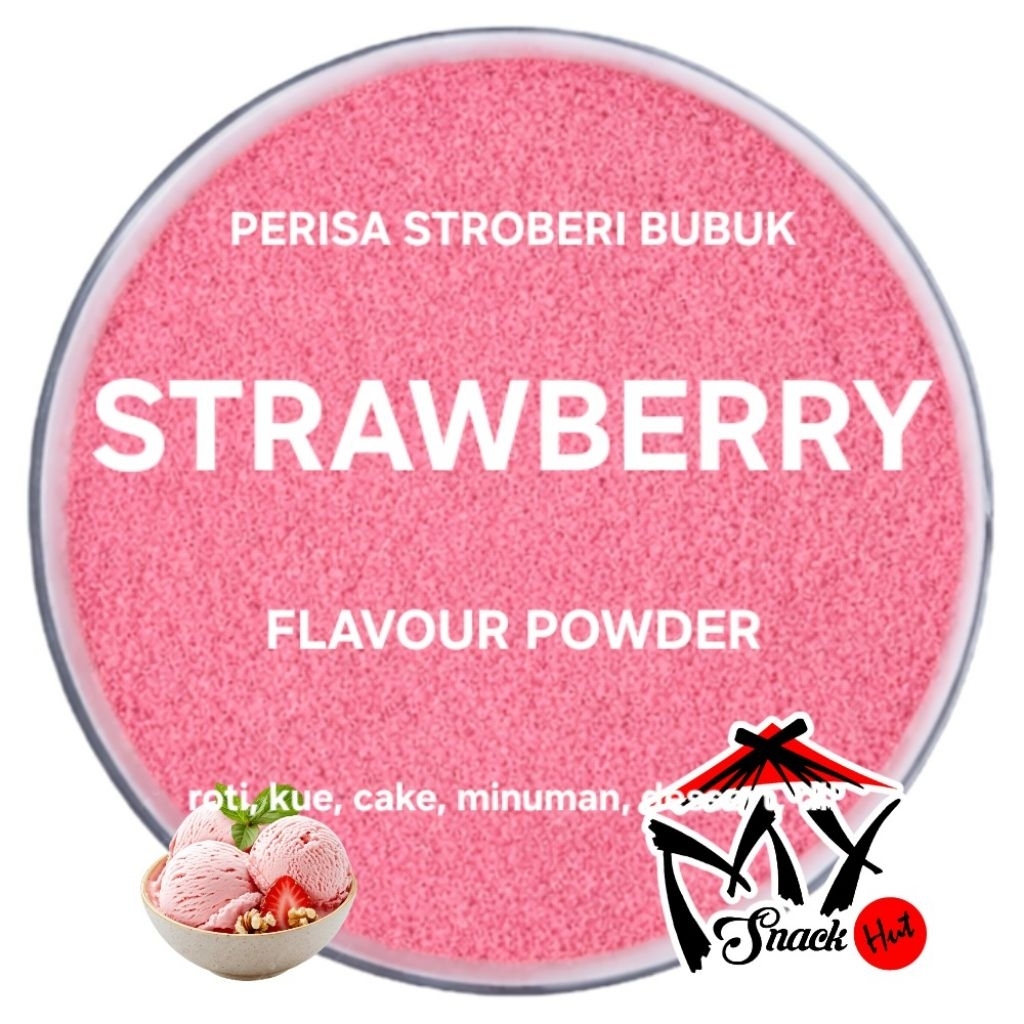 Jual STRAWBERRY FLAVOUR POWDER 50GR BUBUK PERISA STROBERI FLAVOR ROTI ...