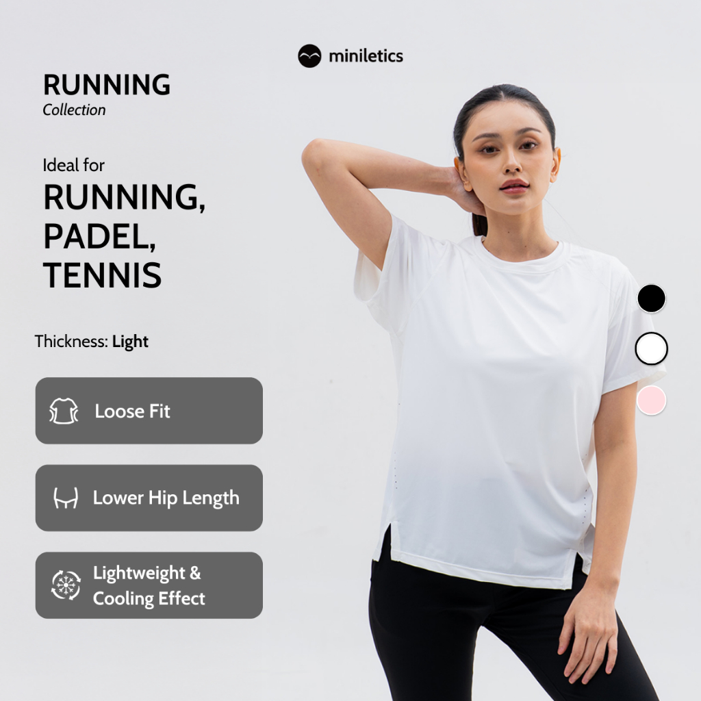 Jual miniletics Fly Tech Shirt Baju Olahraga Lari Wanita | Shopee Indonesia