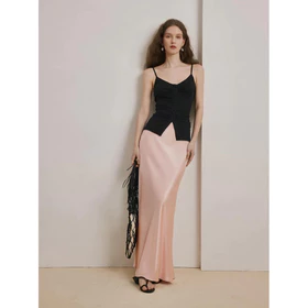Sam Obisanya Skirt Satin Skirt Maxi Rok Satin