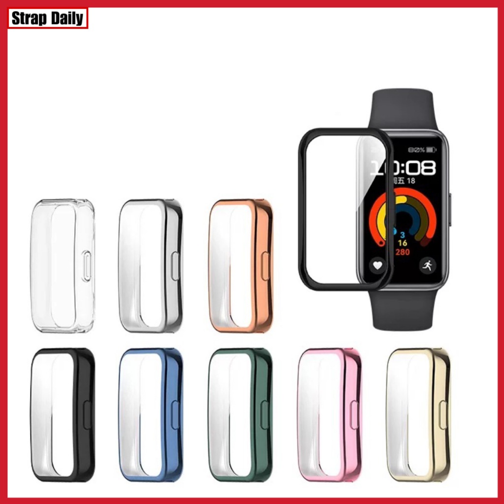 Soft Case Layar for Huawei Band  11/11Pro 8/9/10 Bumper Screen Anti Crack Hematacc Jam Tangan Pelindung Smartwatch Accessories Sporty Rubber