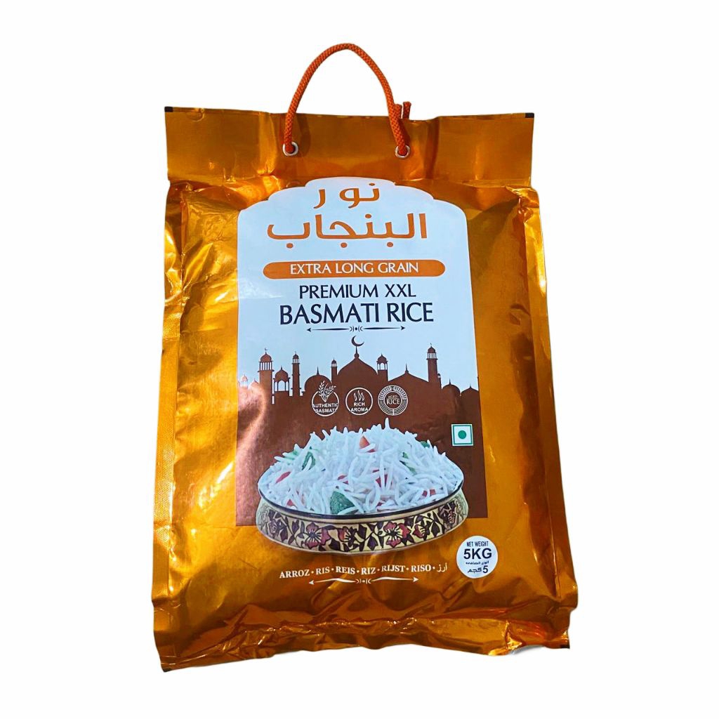 Jual BERAS BASMATI INDIA MERK NOOR-E- PUNJAB KEMASAN 5KG | Shopee Indonesia