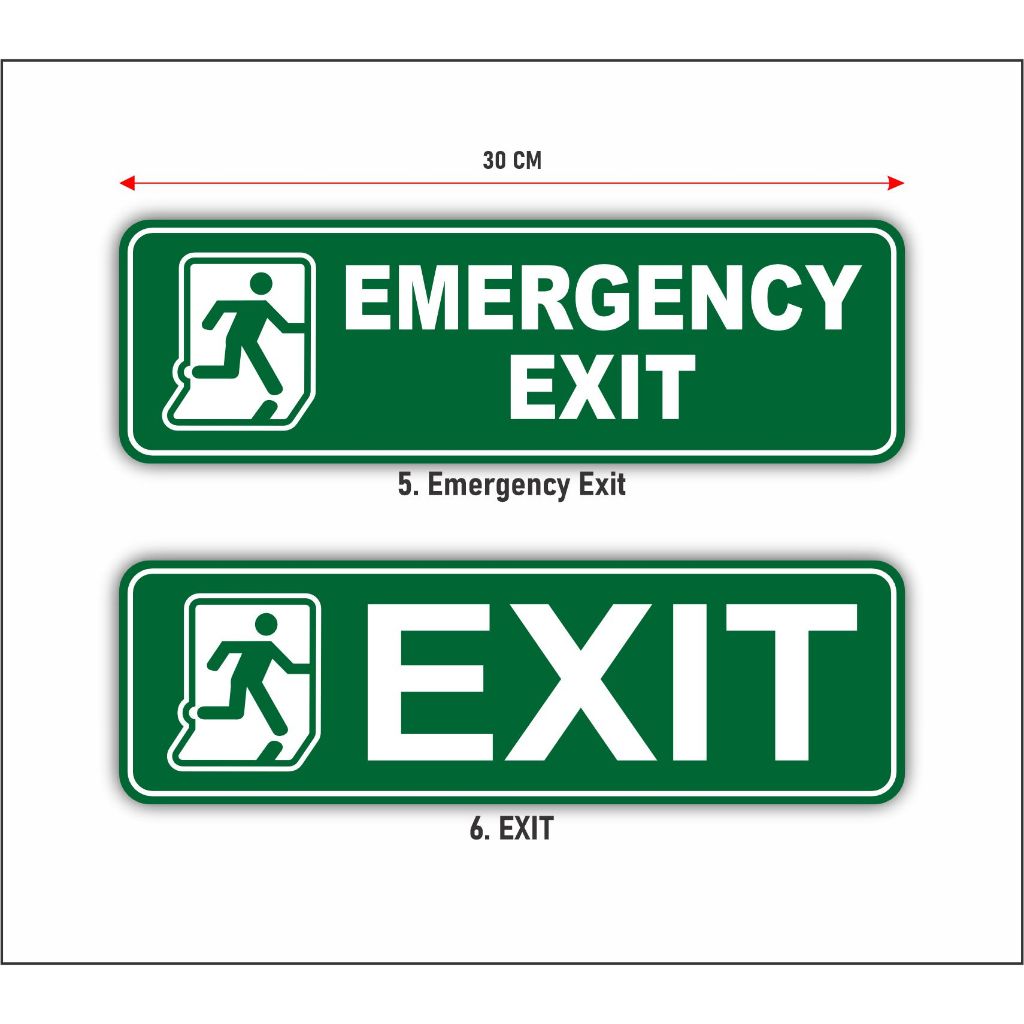 Jual PAPAN ALRILIK SIGN RAMBU 30X10 CM JALUR EVAKUASI AKRILIK - Rambu ...