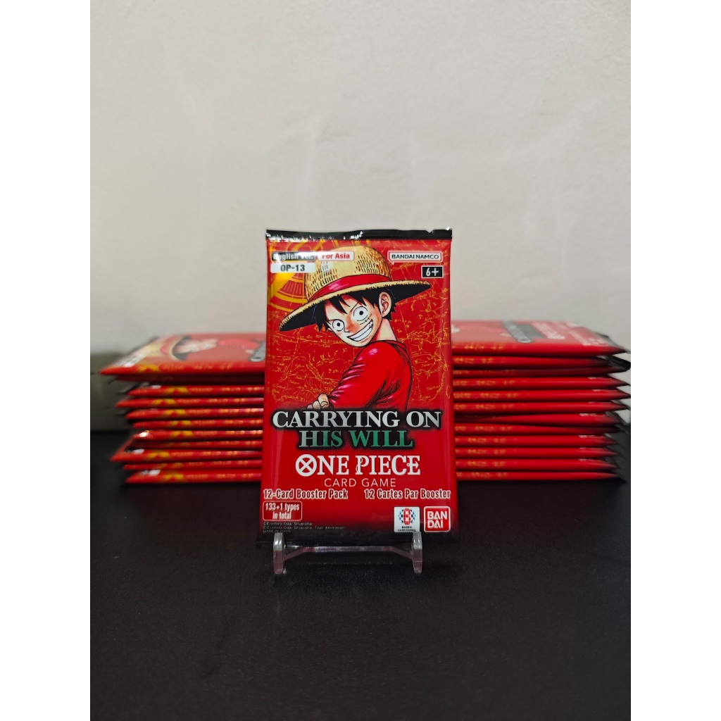 One Piece TCG OP13 Booster – Carrying On His Will (Japonés) – 3 Paquetes De 6 Cartas, Edición Limitada 3er Aniversario, Con Protección De Envío