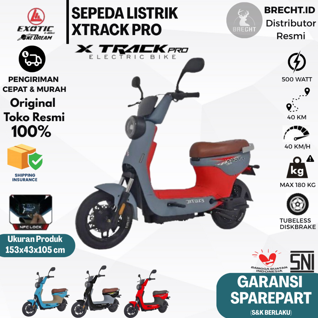 Sepeda Listrik Electric Bike Exotic X Track Pro / XTrack Pro By Pacific Mirip DF 8 / D8S