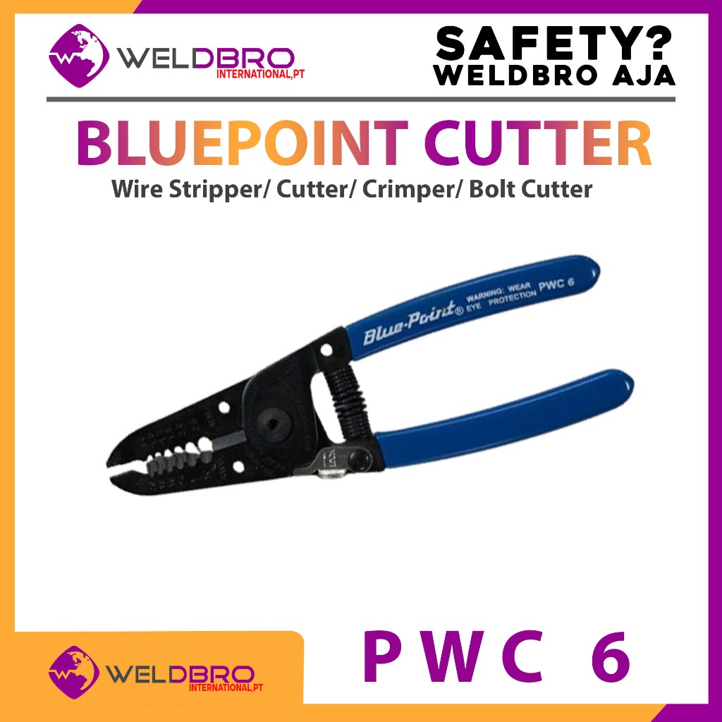 Jual Bluepoint PWC6 Wire Stripper/ Cutter/ Crimper/ Bolt Cutter Tang ...