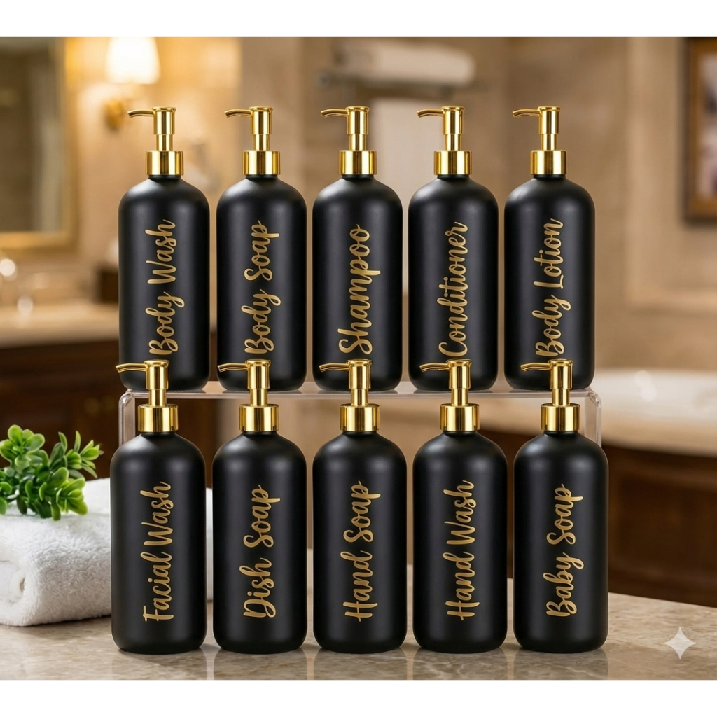 Jual Botol Sabun Pump Gold Luxuries Collection Botol Hitam Gold Luxury ...