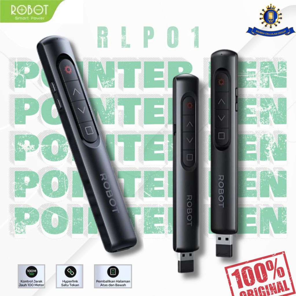 Jual ROBOT RLP01 LASER PAGE TURNING PEN (Pointer Presentasion) Red ...