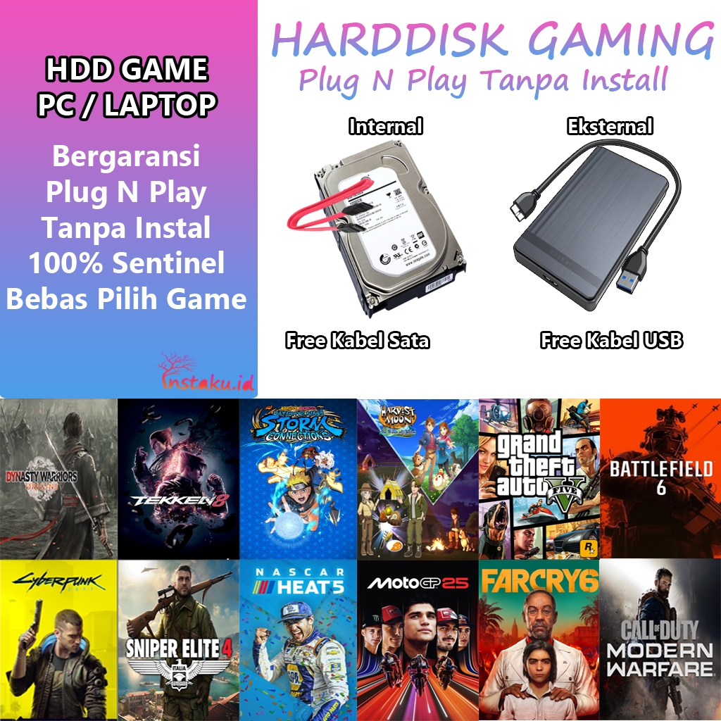 Jual HARDDISK EKSTERNAL ISI GAME | HARDISK INTERNAL GAMES / EKSTERNAL ...