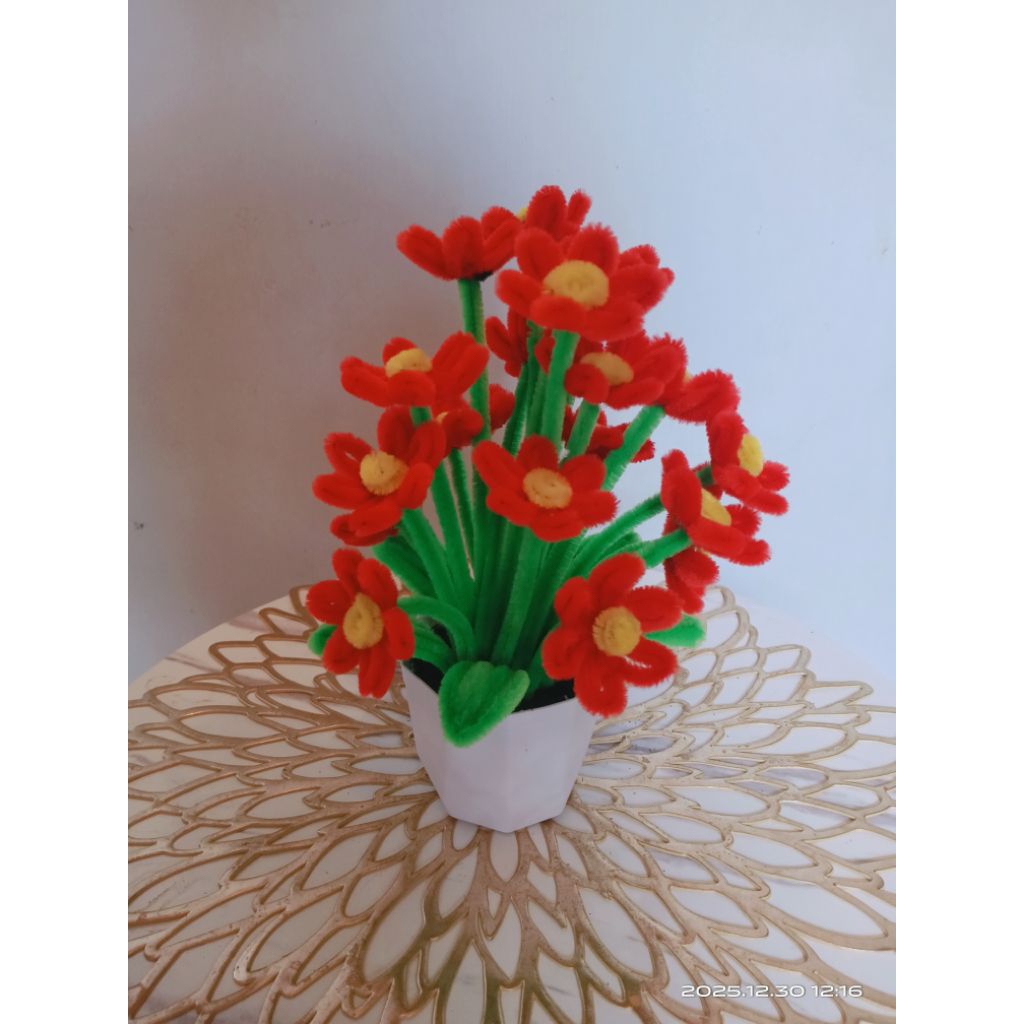 Jual Bunga Goyang Kawat Bulu Mercy Diameter 8cm | Shopee Indonesia