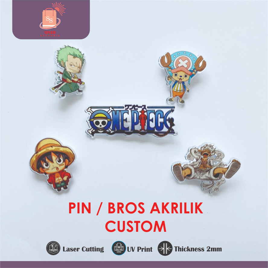 Jual Pin Akrilik Custom | Bros Akrilik Anti Air Cetak UV | Pin Custom ...