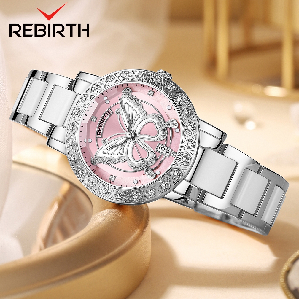 Jual Rebirth Jam Tangan Wanita Anti Air Original Korea Elegan Butterfly ...