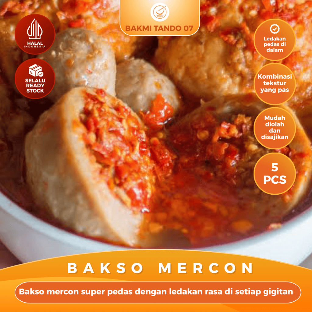 Jual Bakso Mercon Bakmitando07 isi 5 pcs | Shopee Indonesia