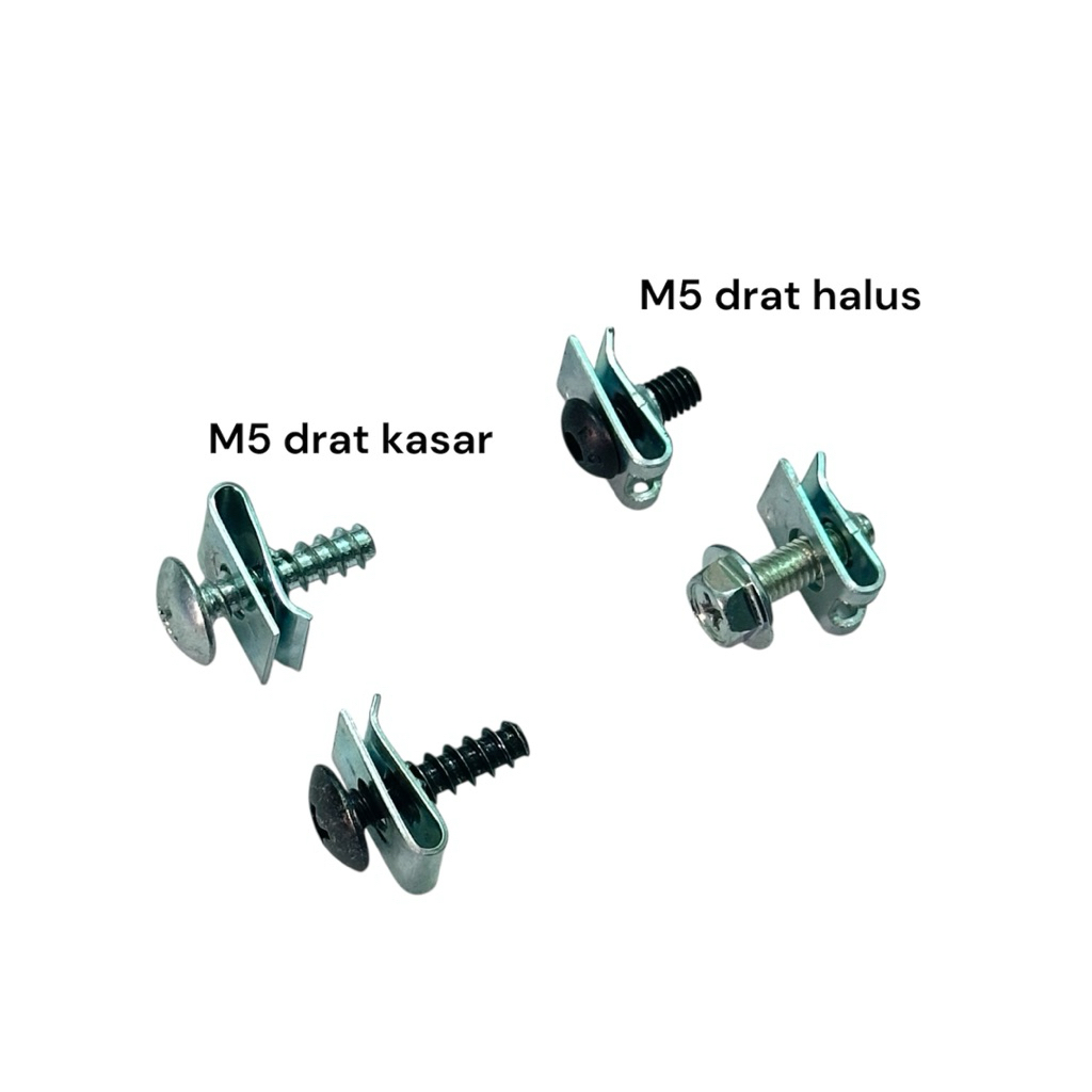 Jual Baaut clips klip body motor drat kasar halus m5 original kuncil L ...