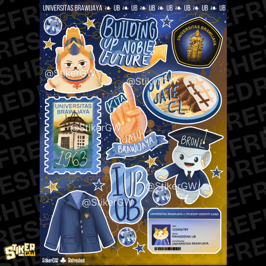 Jual [BERIZIN RESMI] Sticker Pack UB - Refreshed | STIKER Universitas ...