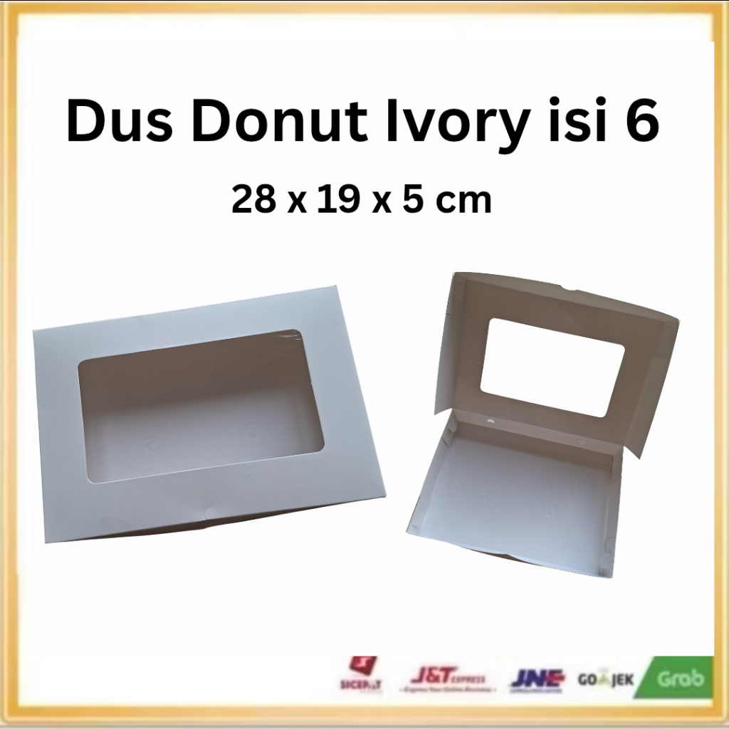 Jual Dos IVORY DONUT Isi 6 | D6 | Box Karton Dos Donat | Shopee Indonesia