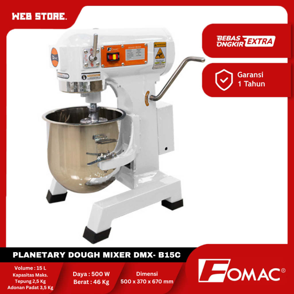 Jual Planetary Dough Mixer Mesin Pengaduk Adonan Roti Kue FOMAC DMX ...