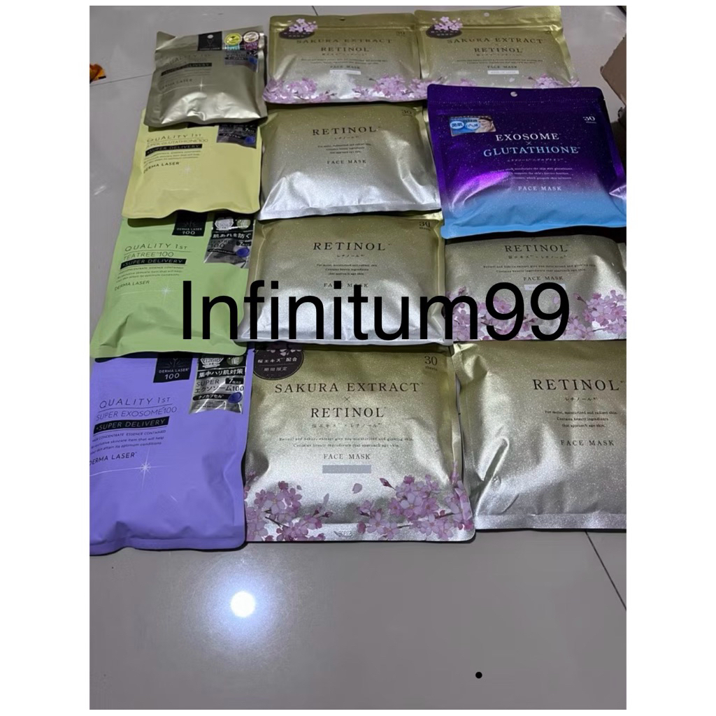 jual glutathione jepang Derma Laser Super VC100+ Face Mask Masker wajah Japan/Derma Laser Super VC 100 Mask 7 sheets/Dermalaser Sheet Mask Jepang/DERMA LASER Face Breakthrough research identifies small Size:240 capsules GCB