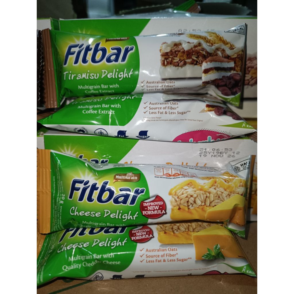 Jual MultiGrain Fitbar Rasa Choco Delight/Tiramisu Delight/Cheese ...
