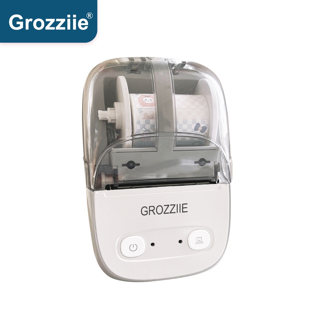 Jual GROZZIIE Thermal Label Printer, Bluetooth Mini Label Maker Printer ...