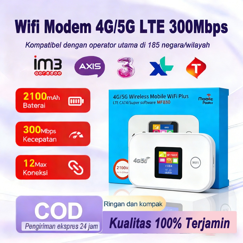 Jual Modem Wifi 4G/5G LTE 300Mbps Modem Wifi 5G All Operator sim card ...