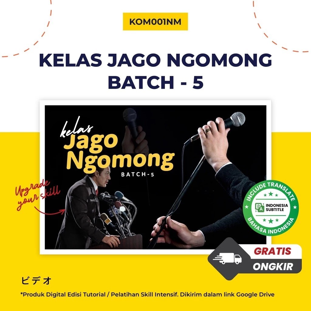 Jual Kursus Online Kelas Jago Ngomong Batch - 5 FULL Premium + BONUS ...