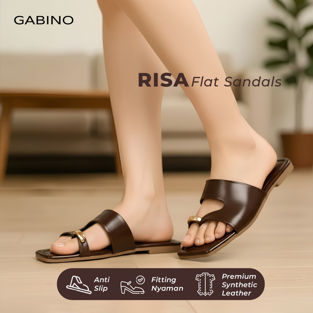 Gabino Sandal Wanita Slip On Casual Risa - G1AA5010