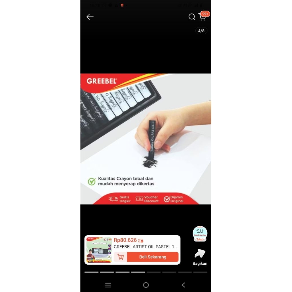 Jual Crayon Greel Artis Hitam dan Putih Satuan/Batangan(1pcs) | Shopee ...