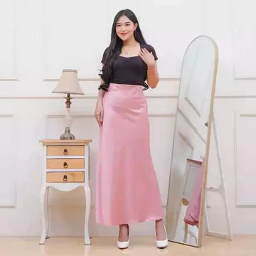 Rok Satin Maxi Premium Rok Duyung Panjang Wanita Formal Casual Bawahan Kerja Kuliah