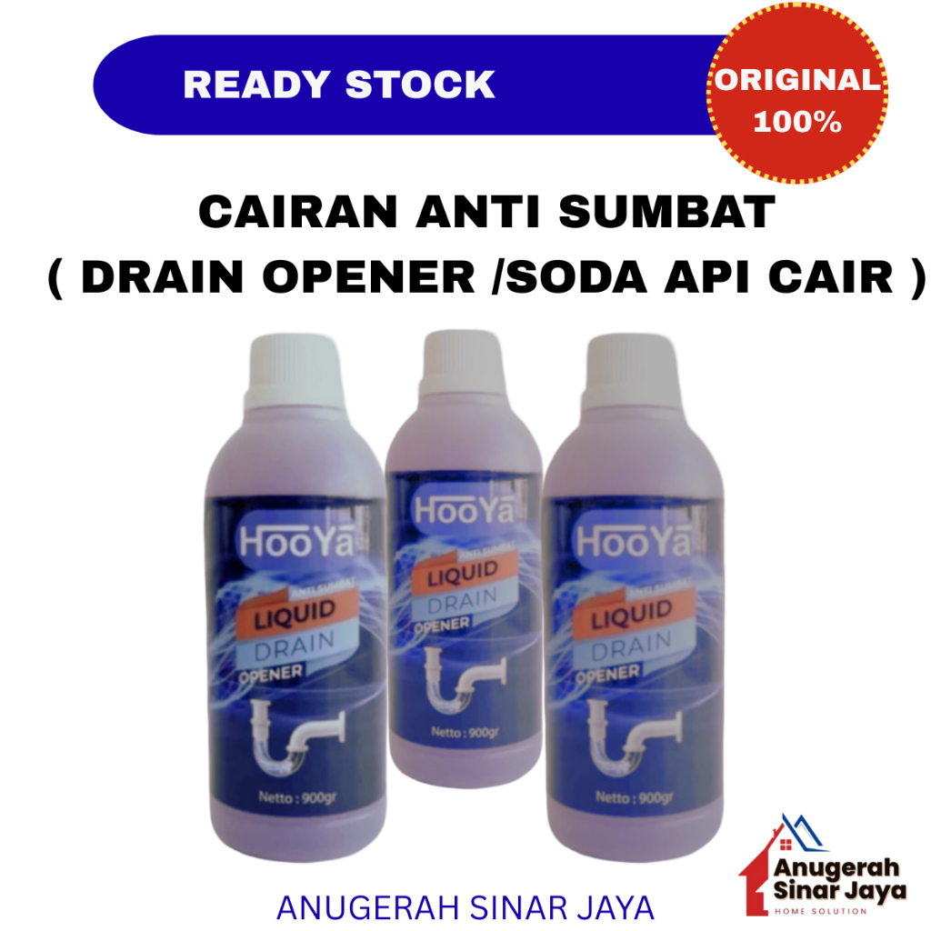 Jual HooYa Cairan ANTI SUMBAT 900gr Pipa Drain/ Soda Api/ Liquid Drain ...