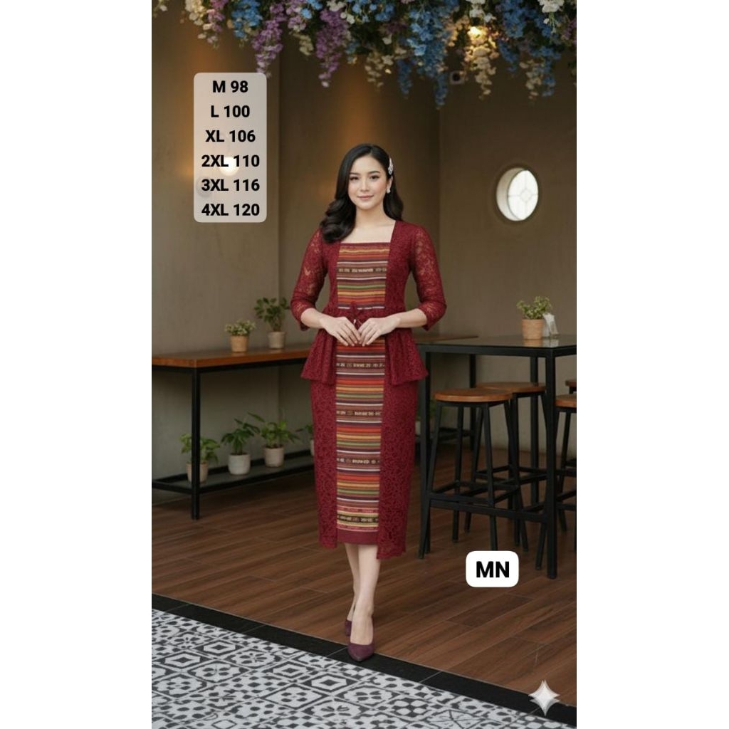 dress ulos batak modern Jual Miss Nauli | Dress Ulos Batak Modern Premium | Tunik Motif Ulos Sadum  & Mangiring | Dress Batik Batak