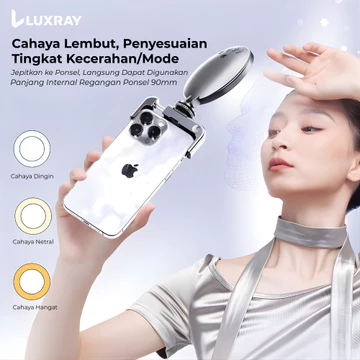 Lighting Konten Lampu Ring Light LED HP Jepit Portable Multifungsi Make Up Vlog Live Streaming