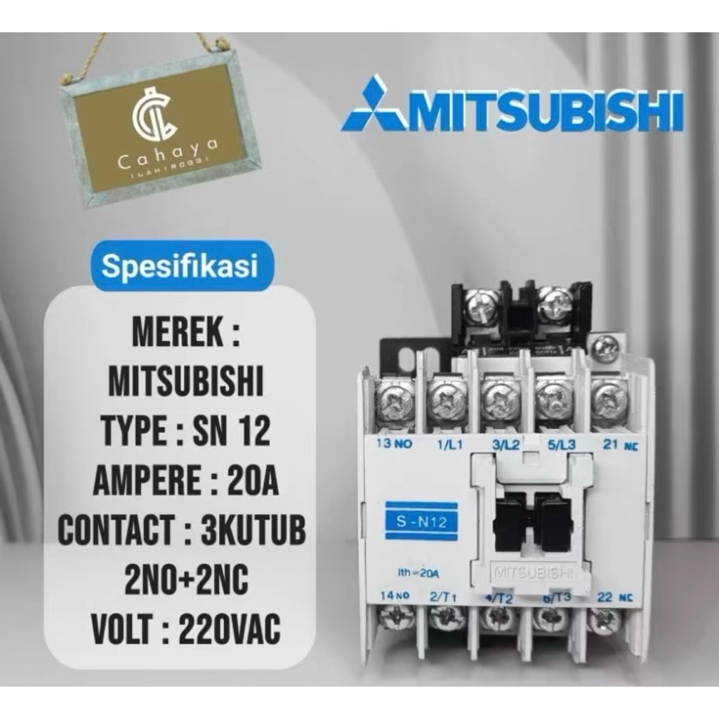 Jual Kontaktor Mitsubishi SN12 Contactor Mitsubishi sn12 | Shopee Indonesia