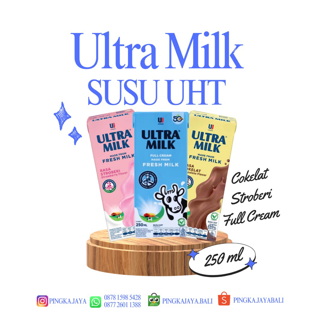 Jual ULTRA MILK UHT STERIL SLIM TPK 250 ml | Shopee Indonesia