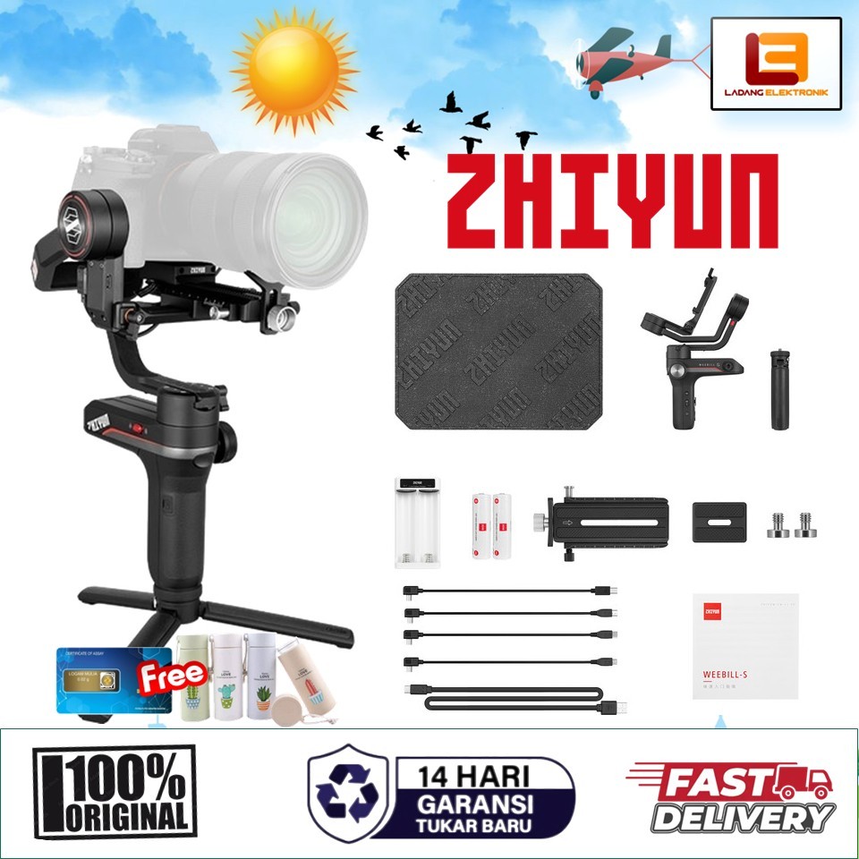 ZHIYUN Weebill S – Gimbal 3 Assi Per DSLR E Mirrorless | Leggero, Stabile E Perfetto Per Canon, Sony, Nikon E Fujifilm