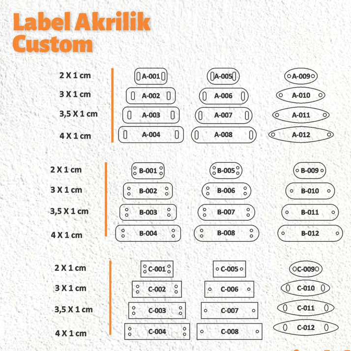 Jual Label Hijab Akrilik label brand Akrilik label Custom label Toko ...